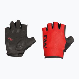 Guanti da ciclismo da uomo Northwave Active Short Finger rosso radioso