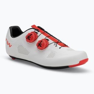 Scarpe da strada Northwave Revolution uomo bianco/rosso fluo