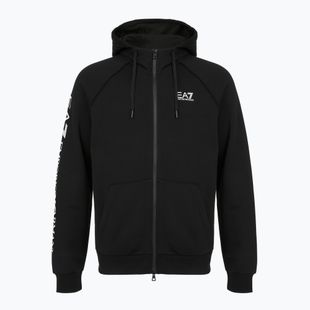 Emporio Armani Uomo EA7 Train Logo Series Extended Logo Hoodie Fz nero / bianco