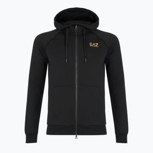 Emporio Armani Uomo EA7 Train Logo Series Extended Logo Hoodie Fz nero / oro