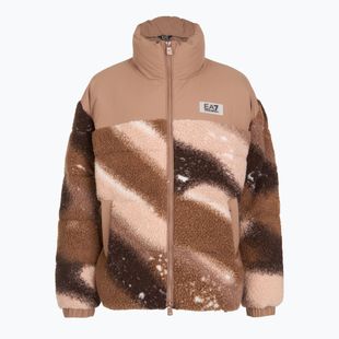 EA7 Donna Train Contemporary Sport Medium Giacca imbottita fantasia brownie stellar