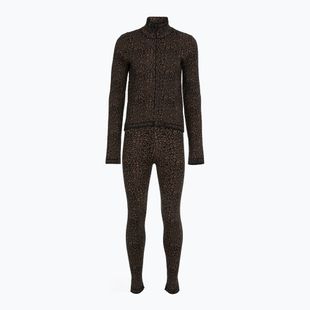 Set completo di biancheria intima termica da donna EA7 Emporio Armani Ski Jacquard Knitted fancy brown animal print