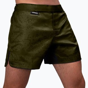 Pantaloncini da allenamento Hayabusa uomo Hex Mid-Thigh verde