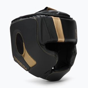 Casco da boxe Hayabusa T3 Headgear nero/oro