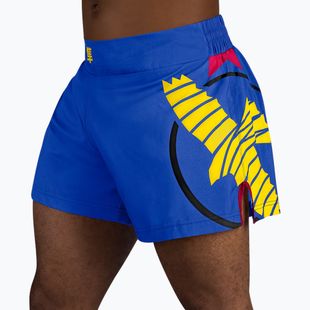 Pantaloncini da allenamento Hayabusa Icon Kickboxing da uomo blu/giallo