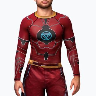 Hayabusa rashguard a maniche lunghe da uomo Marvel's Iron Man rosso