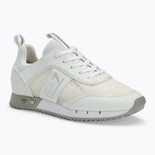 EA7 Emporio Armani Black & White Laces scarpe bianche/argento