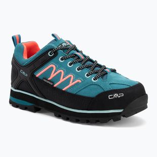 Stivali da trekking da donna CMP Moon Low Wp verde acqua/rosso fluo