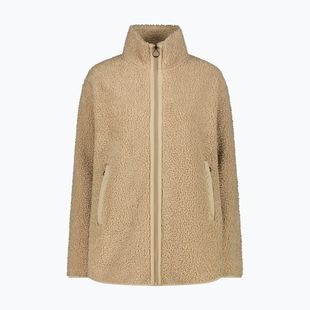 Cappotto da donna CMP 35P3846 Long Teddy Highloft cookie