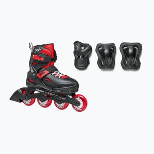 Pattini per bambini con protezioni Rollerblade Fury Combo Jr black/red