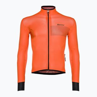 Giacca da ciclismo Santini Guard Nimbus arancio fluo da uomo