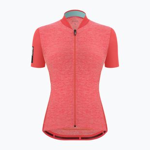 Maglia ciclismo donna Santini Colore Puro granatina arancione