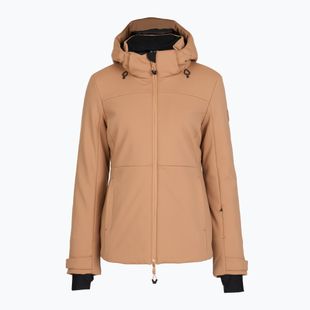 Giacca da sci da donna EA7 Emporio Armani Pure Softshell mocha mousse