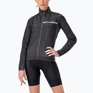 Giacca da ciclismo donna Castelli Squadra Stretch nero chiaro/grigio scuro