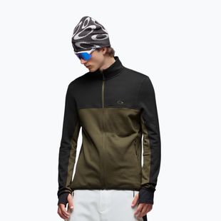 Felpa da uomo Oakley Canopy FZ blackout/deep olive
