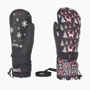 Guanti da sci junior Level Junior Mitt ninja pink