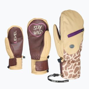 Guanti da snowboard da donna Level Pulsar Mitt beige