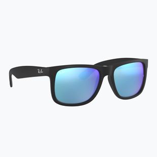 Occhiali da sole Ray-Ban Justin Classic matt black gum/blue mirror