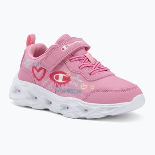 Scarpe per bambini Champion Funfair Print G PS Low Cut blue burgundy/flash/fluorescent pink