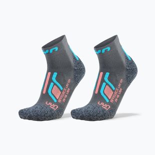 Calze da donna UYN Trekking Approach Low Cut 2 pack grey/turquoise