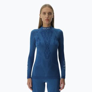 Maniche lunghe termoattive da donna UYN Elevation Biomorph LS Turtle Neck blu atoll