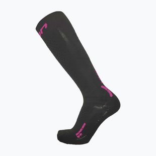 Calze da sci donna UYN Ski One Pure Snow black/pink