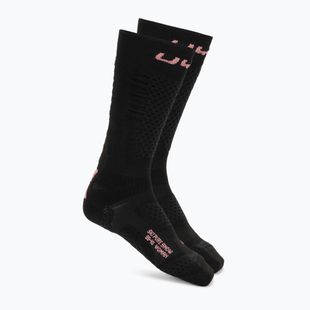 Calze da sci donna UYN Ski One Pure Snow black/pink