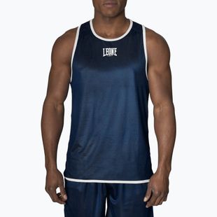Canotta da allenamento da uomo LEONE 1947 Double Face Boxing Singlet blu/rosso