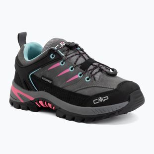 Scarponcini da trekking per bambini CMP Rigel 2.0 Low Waterproof grey/acquarius/pink fluo