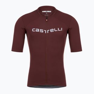 Maglia da ciclismo Castelli Prologo Lite deep bordeaux/grigio argento da uomo