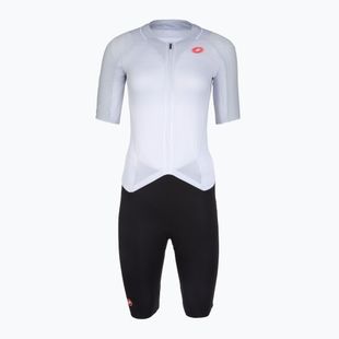 Body da ciclismo da donna Castelli Free Sanremo 3 SS in white/black