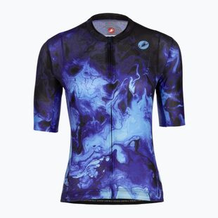 Maglietta da ciclismo da donna Castelli Cosmic Vortex multicolor violet blue