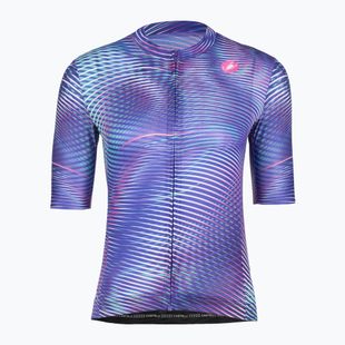 Maglietta da ciclismo da donna Castelli Cosmic Vortex multicolor ultraviolet rose
