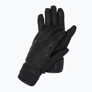 Guanti da sci Oakley W. Peak Leather Blackout da donna