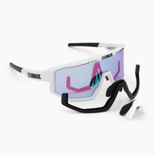 Occhiali da sole Bliz Fusion Nano Optics Nordic Light bianco opaco/ begonia/ viola in blu multi