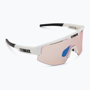 Occhiali da sole Bliz Matrix Small Nano Optics Nordic Light bianco opaco/corallo/blu arancione