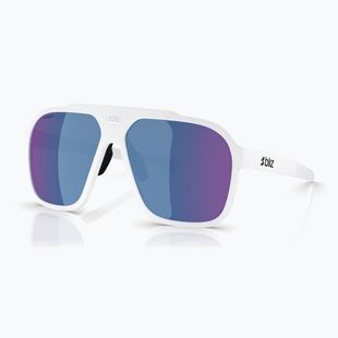 Occhiali da sole Bliz A002 bianco opaco/blu grigio multi