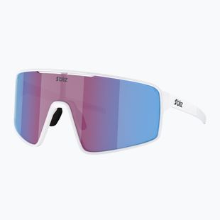 Occhiali da sole Bliz P001S Nano Optics Nordic Light bianco opaco/begonia/blu viola multi