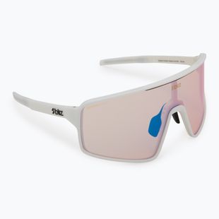 Occhiali da sole Bliz P001S Nano Optics Nordic Light bianco opaco/corallo/blu arancione multi