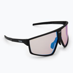 Occhiali da sole Bliz P002 Nano Optics Nordic Light nero opaco/corallo/blu arancione multi