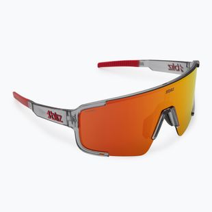 Occhiali da sole Bliz P003 transparent dark grey/brown red multi