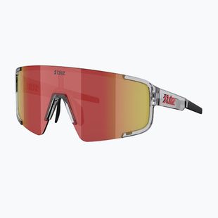 Occhiali da sole Bliz P003 transparent dark grey/brown red multi