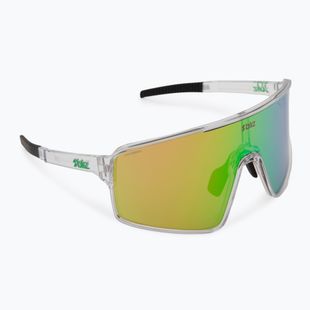 Occhiali da sole Bliz P001S transparent white/brown green multi