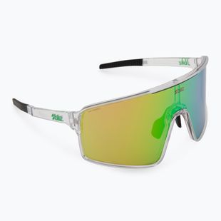Occhiali da sole Bliz P001 transparent white/brown green multi