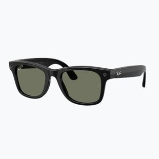 Occhiali con telecamera Ray-Ban Meta Wayfarer shiny black/g15 green polar