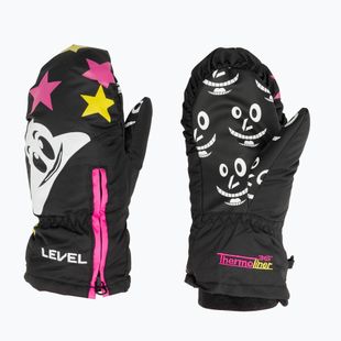 Guanti da sci per bambini rosa ninja di Level Lucky Mitt