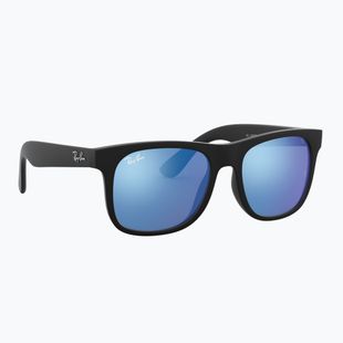 Occhiali da sole per bambini Ray-Ban Justin matt rubber black/blue mirror