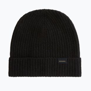 Berretto invernale da uomo Woolrich Knitted Ribbed Beanie black