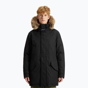 Giacca da uomo Woolrich Polar High Collar Fur nera