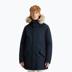 Giacca da uomo Woolrich Polar High Collar Fur melton blu
